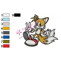 Miles Tails Sonic Embroidery Design 03